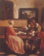 Gabriel Metsu A Man and a Woman Seated by a Virginal china oil painting reproduction